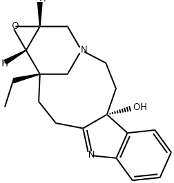 (1aR,5aR,13S,13aS)-13-Ethyl-4,5,11,12,13,13a-hexahydro-2H-3,13-methanooxireno[9,10]azacycloundecino[5,4-b]indol-5a(1aH)-ol 结构式