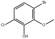 2-甲氧基-3-溴-6-氯苯酚 结构式