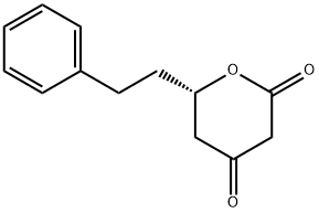 2H-Pyran-2,4(3H)-dione, dihydro-6-(2-phenylethyl)-, (6S)- 结构式