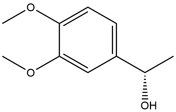 (S)-1-(3,4-二甲氧基苯基)乙烷-1-醇 结构式