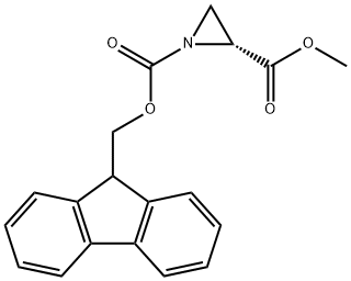 1,2-Aziridinedicarboxylic acid, 1-(9H-fluoren-9-ylmethyl) 2-methyl ester, (2R)- 结构式