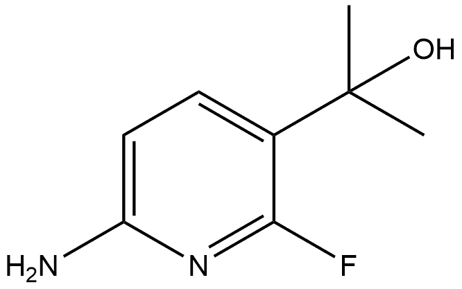 2-(6-氨基-2-氟吡啶-3-基)丙-2-醇 结构式