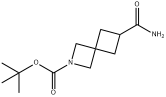 2-Azaspiro[3.3]heptane-2-carboxylic acid, 6-(aminocarbonyl)-, 1,1-dimethylethyl ester 结构式