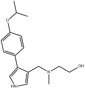 Ethanol, 2-[methyl[[4-[4-(1-methylethoxy)phenyl]-1H-pyrrol-3-yl]methyl]amino]- 结构式