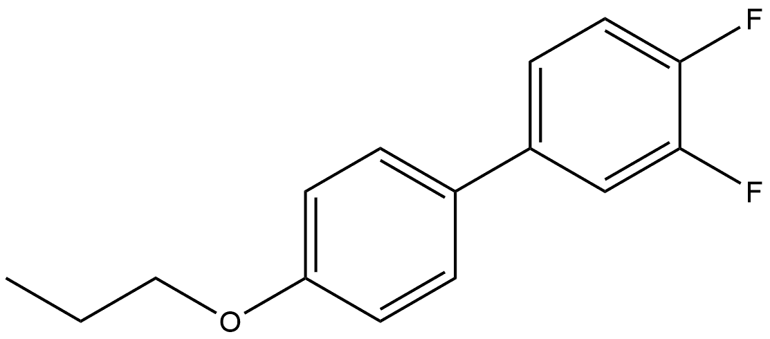 3,4-Difluoro-4'-propoxy-1,1'-biphenyl 结构式