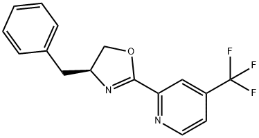(S)-4-苄基-2-(4-(三氟甲基)吡啶-2-基)-4,5-二氢恶唑 结构式