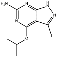 1H-Pyrazolo[3,4-d]pyrimidin-6-amine, 3-iodo-4-(1-methylethoxy)- 结构式