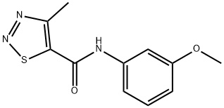 N-(3-methoxyphenyl)-4-methyl-1,2,3-thiadiazole-5-carboxamide 结构式