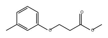 Propanoic acid, 3-(3-methylphenoxy)-, methyl ester 结构式