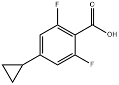 4-Cyclopropyl-2,6-difluorobenzoic acid 结构式