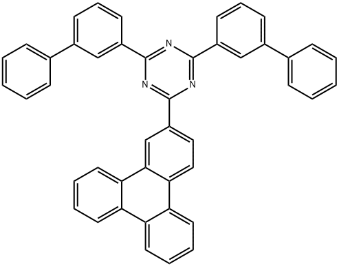 2,4-二([1,1'-联苯]-3-基)-6-(三苯基-2-基)-1,3,5-三嗪 结构式