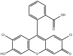 Benzoic acid, 2-(2,7-dichloro-6-hydroxy-3-oxo-3H-xanthen-9-yl)- 结构式