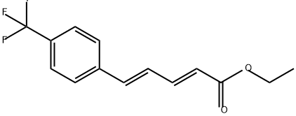 2,4-Pentadienoic acid, 5-[4-(trifluoromethyl)phenyl]-, ethyl ester, (2E,4E)- 结构式