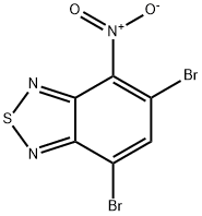 2,1,3-Benzothiadiazole, 5,7-dibromo-4-nitro- 结构式