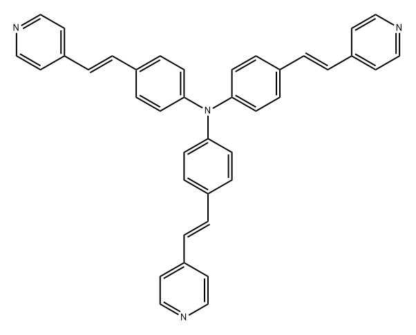 三[4-(2-吡啶-4-基乙烯基)苯基]胺 结构式