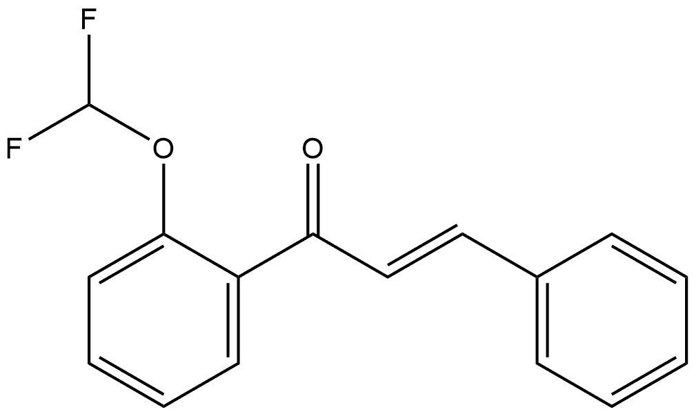 (2E)-1-[2-(Difluoromethoxy)phenyl]-3-phenyl-2-propen-1-one 结构式