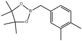 2-(3,4-二甲基苄基)-4,4,5,5-四甲基-1,3,2-二氧硼杂环戊烷 结构式