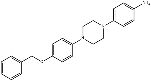 Benzenamine, 4-[4-[4-(phenylmethoxy)phenyl]-1-piperazinyl]- 结构式