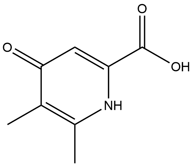 1,4-二氢-5,6-二甲基-4-氧代-2-吡啶羧酸 结构式