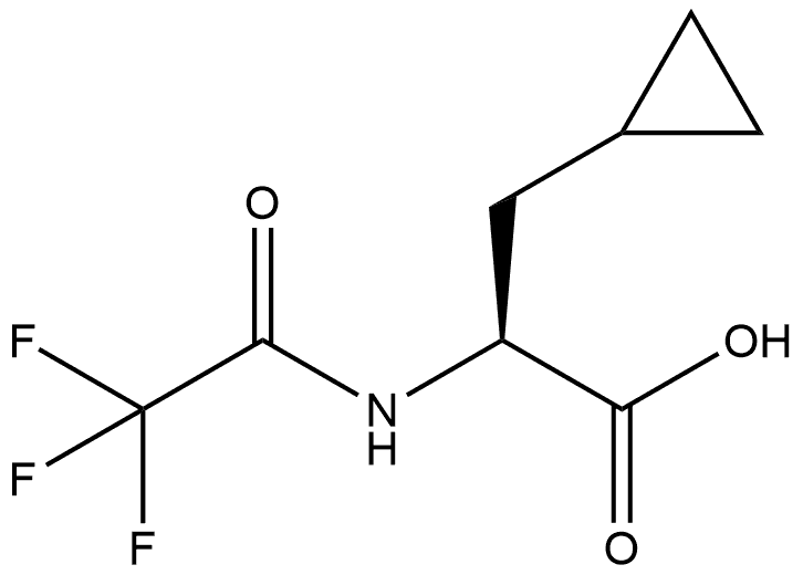 (S) -3-环丙基-2-(2,2,2-三氟乙酰胺)丙酸 结构式