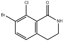 7-溴-8-氯-3,4-二氢异喹啉-1(2H)-酮 结构式