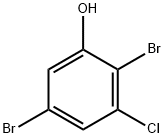 3-氯-2,5-二溴苯酚 结构式