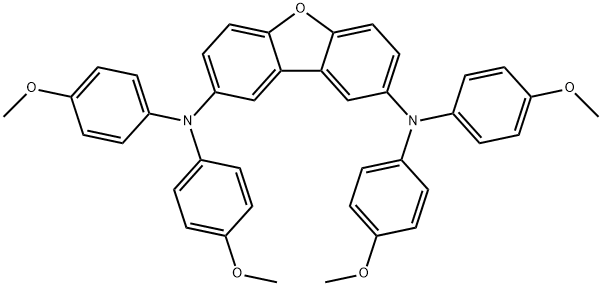 2,8-Dibenzofurandiamine, N2,N2,N8,N8-tetrakis(4-methoxyphenyl)- 结构式