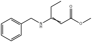 2-Pentenoic acid, 3-[(phenylmethyl)amino]-, methyl ester 结构式