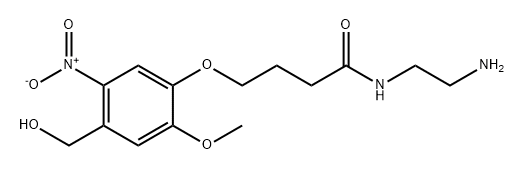 N-(2-氨乙基)-4-[4-(羟甲基)-2-甲氧基-5-硝基苯氧基]-丁酰胺 结构式