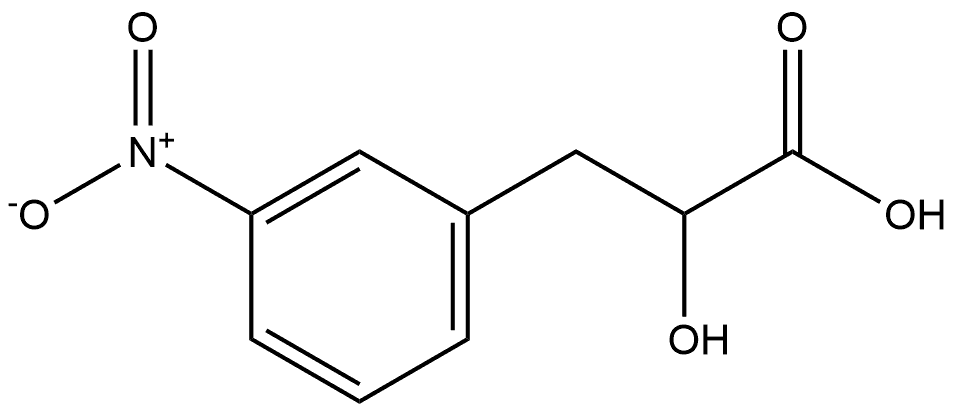 2-羟基-3-(3-硝基苯基)丙酸 结构式