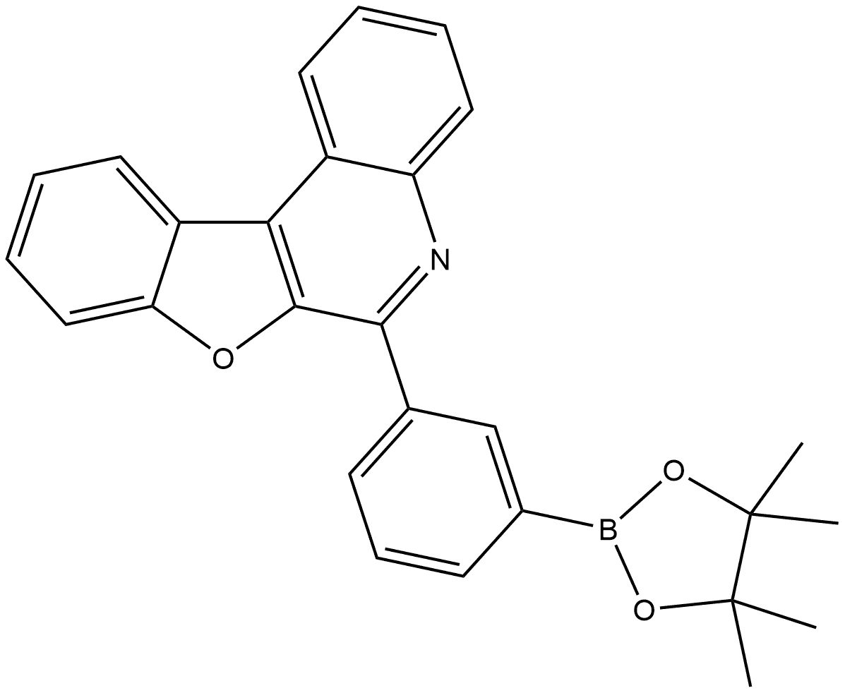 6-[3-(4,4,5,5-Tetramethyl-1,3,2-dioxaborolan-2-yl)phenyl]benzofuro[2,3-c]quinoline 结构式