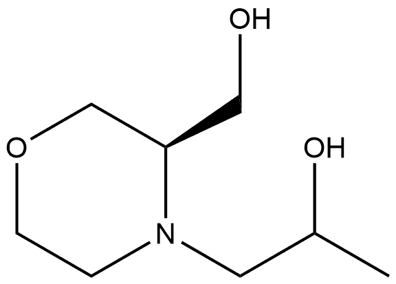 4-Morpholineethanol,3-(hydroxymethyl)-α-methyl-,(3R)- 结构式