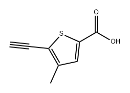 5-乙炔基-4-甲基噻吩-2-羧酸 结构式