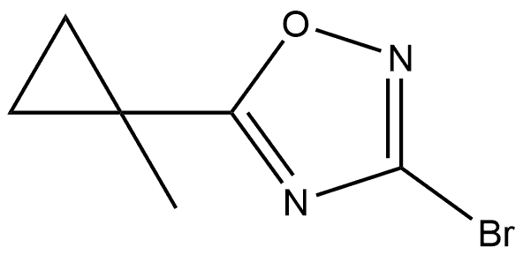3-溴-5-(1-甲基环丙基)-1,2,4-噁二唑 结构式