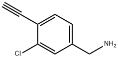 (3-氯-4-乙炔基苯基)甲胺 结构式