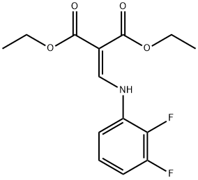 Propanedioic acid, 2-[[(2,3-difluorophenyl)amino]methylene]-, 1,3-diethyl ester 结构式