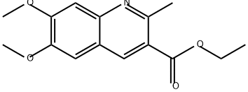 3-Quinolinecarboxylic acid, 6,7-dimethoxy-2-methyl-, ethyl ester 结构式