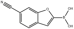 (6-氰基苯并呋喃-2-基)硼酸 结构式