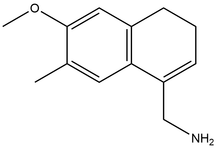 (6-Methoxy-7-methyl-3,4-dihydronaphthalen-1-yl)methanamine 结构式