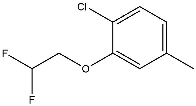 1-Chloro-2-(2,2-difluoroethoxy)-4-methylbenzene 结构式