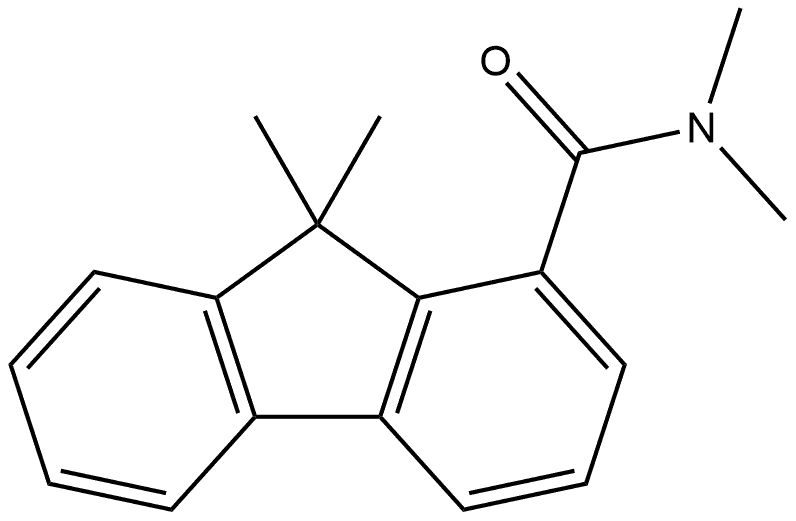 N,N,9,9-Tetramethyl-9H-fluorene-1-carboxamide 结构式