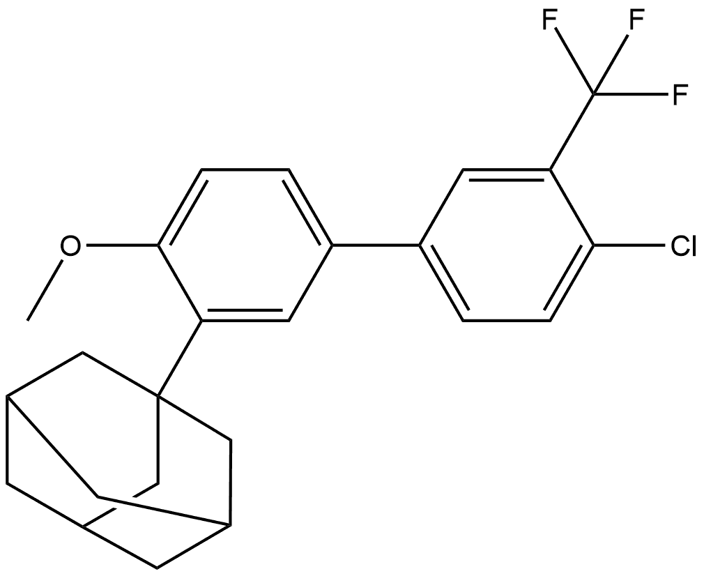 1-[4'-Chloro-4-methoxy-3'-(trifluoromethyl)[1,1'-biphenyl]-3-yl]tricyclo[3.3.... 结构式