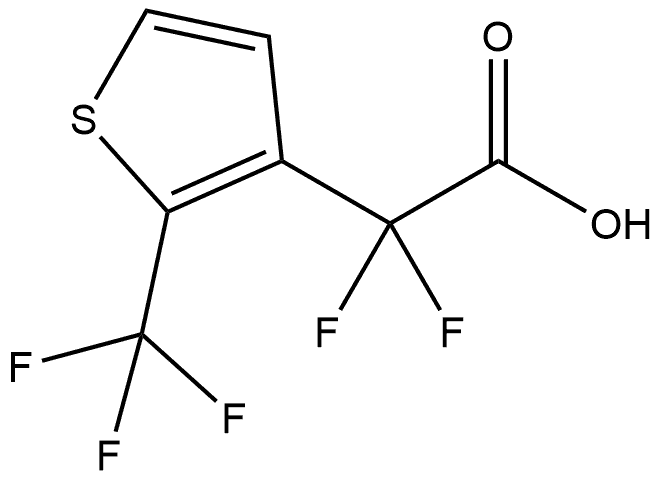 2,2-二氟-2-(2-(三氟甲基)噻吩-3-基)乙酸 结构式