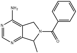 (4-Amino-7-methyl-5H-pyrrolo[3,4-d]pyrimidin-6(7H)-yl)(phenyl)methanone 结构式