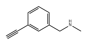 1-(3-乙炔基苯基)-N-甲基甲胺 结构式