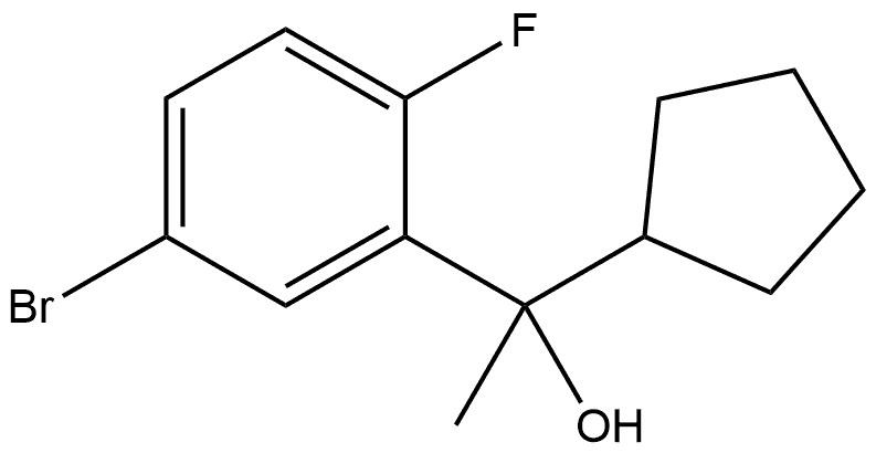 5-Bromo-α-cyclopentyl-2-fluoro-α-methylbenzenemethanol 结构式