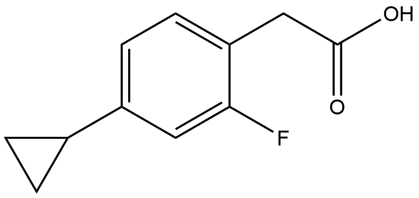 2-(4-环丙基-2-氟苯基)乙酸 结构式