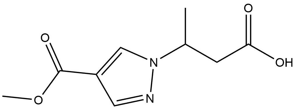 3-[4-(methoxycarbonyl)-1H-pyrazol-1-yl]butanoic acid 结构式