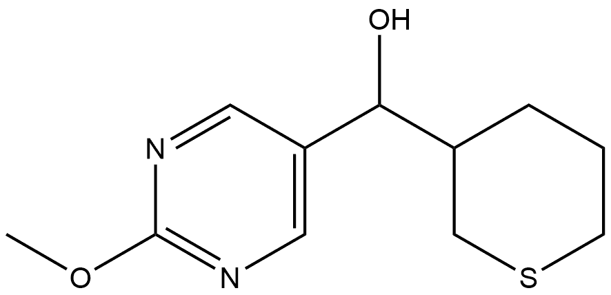 2-Methoxy-α-(tetrahydro-2H-thiopyran-3-yl)-5-pyrimidinemethanol 结构式