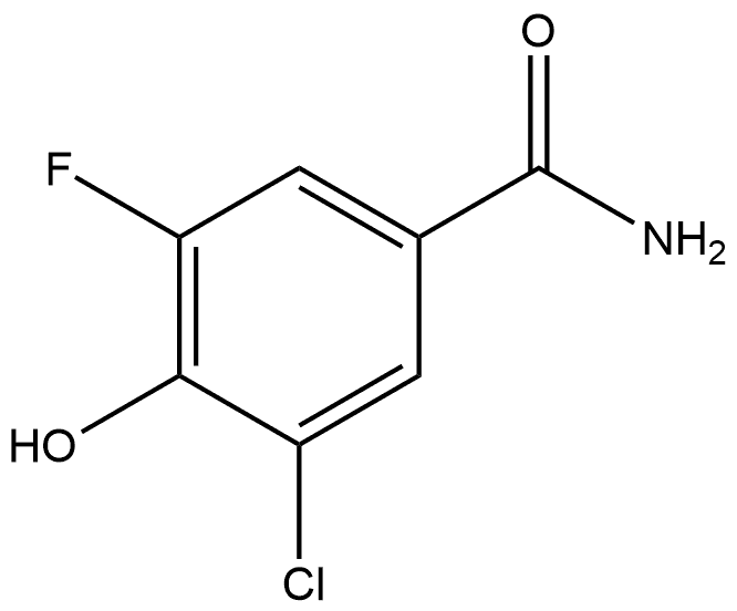 3-氯-5-氟-4-羟基苯甲酰胺 结构式